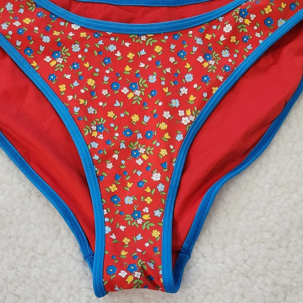New!Frankie's Bikinis Dove‎ Floral Bikinis Bottoms